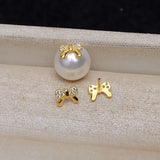 925 Sterling Silver Bow Knot Shape Jewelry Spacers Findings, 10pcs/lot