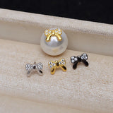 925 Sterling Silver Bow Knot Shape Jewelry Spacers Findings, 10pcs/lot