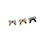 925 Sterling Silver Bow Knot Shape Jewelry Spacers Findings, 10pcs/lot