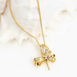Bow Knot Pendant Mount Base for 10-11mm Pearls