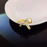 Bow Love Ring Cold Wind Index Ring Retro Open Ring