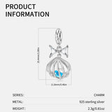 Ocean CZ Shell Heart Pearl Charm for Bracelet Necklace