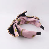 Bow Rhinestone Tiara Baroque Headband for Prom