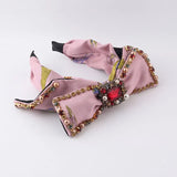 Bow Rhinestone Tiara Baroque Headband for Prom