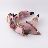 Bow Rhinestone Tiara Baroque Headband for Prom
