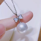 925 Sterling Silver Bow Shape Pendant Mount for Pearls Beads Stones