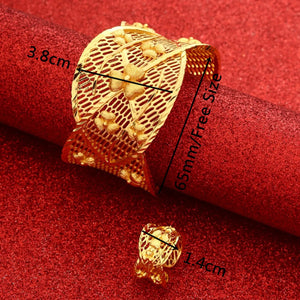 24k BOHEMIA Bow Tie Dubai Bangle African Bracelet