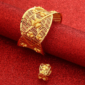 24k BOHEMIA Bow Tie Dubai Bangle African Bracelet