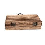 Wood Bow Tie Box Organizer with Lid Lock