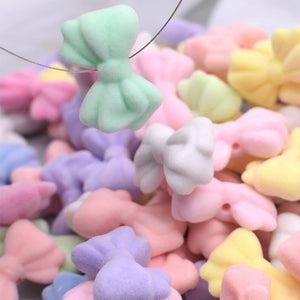 Purple Flocking Acrylic Beads for Jewelry Making