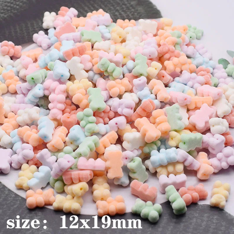 Purple Flocking Acrylic Beads for Jewelry Making