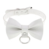 Bow Leather Collar Choker Necklace for Women