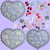 Bow-shaped Silicone Mold Nail Art Carving Mold for DIY Nail Art Decoration