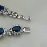 925 Sterling Silver Bracelet with Cubic Zirconia Crystal Charm for Women