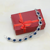 925 Sterling Silver Bracelet with Cubic Zirconia Crystal Charm for Women