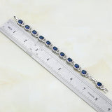 925 Sterling Silver Bracelet with Cubic Zirconia Crystal Charm for Women