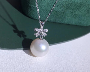 925 Silver Bowknot Pendant Setting for Beads Stones