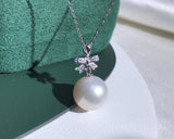 925 Silver Bowknot Pendant Setting for Beads Stones