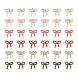 Pink Enamel Bow Charms for Jewelry Making DIY Accessories