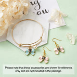 Pink Enamel Bow Charms for Jewelry Making DIY Accessories