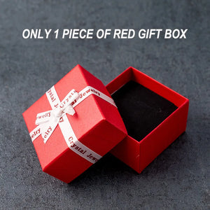 Bowknot Decorative Jewelry Gift Paper Boxes Red Packaging Box Necklace Brooch