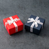 Bowknot Decorative Jewelry Gift Paper Boxes Red Packaging Box Necklace Brooch