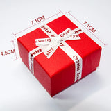 Bowknot Decorative Jewelry Gift Paper Boxes Red Packaging Box Necklace Brooch