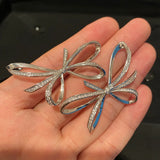 Zircon Metal Wind Butterfly Earrings Gift Vintage Party Jewelry