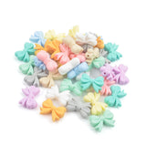 50pcs Bowknot Silicone Teething Beads Baby Teether