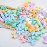 50pcs Bowknot Silicone Teething Beads Baby Teether