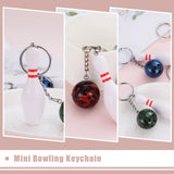 Bowling Keychain Pendant Key Keyring Pin Party Hanging Chain Gift