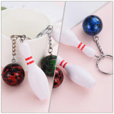 Bowling Keychain Pendant Key Keyring Pin Party Hanging Chain Gift