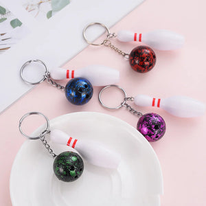 Bowling Keychain Pendant Key Keyring Pin Party Hanging Chain Gift