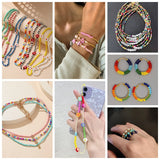 Glass Seed Beads 2-3mm Letter Bead Kit A-Z Alphabet DIY Bracelets Rings