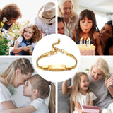 Personalized Box Chain Bracelet for Baby - Stainless Steel