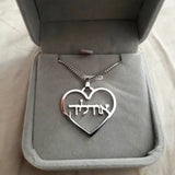 Heart Pendant Necklace Stainless Steel Jewish Jewelry