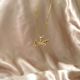 Customized Name Pendant Necklace Box Chain Jewelry