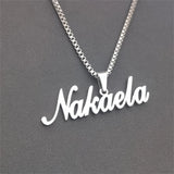Box Chain Name Necklaces for Women Personalized Letter Necklace