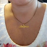 Box Chain Name Necklaces for Women Personalized Letter Necklace