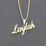 Box Chain Name Necklaces for Women Personalized Letter Necklace