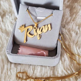 Personalized Box Chain Stainless Steel Name Necklaces Pendants