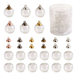 Clear Glass Bottle Charms Empty Globe Round Ball Pendant DIY Jewelry Making