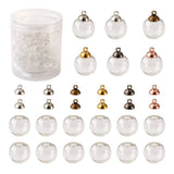 Clear Glass Bottle Charms Empty Globe Round Ball Pendant DIY Jewelry Making