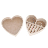 Heart-Shaped Mini Travel Jewelry Case for Girls - Earrings, Necklaces