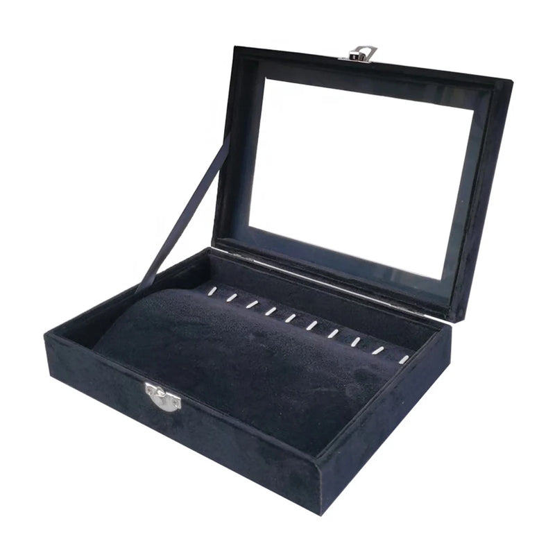 Jewelry Display Organizer Earrings Storage Case Ring Cover Fashionable Gift