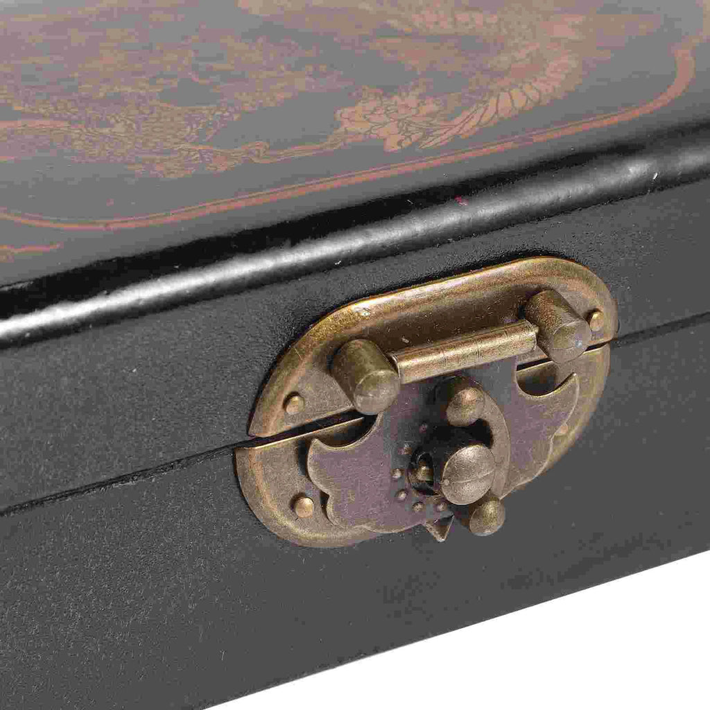 Wooden Jewelry Organizer Storage Box Keepsake Trinket Wood Case Pirate Display