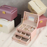 Three Layers Jewelry Box Paper Solid Necklace Storage