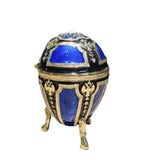 Enameled Egg Jewelry Trinket Box Display Organizer