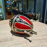 Enameled Egg Jewelry Trinket Organizer Case