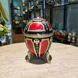 Enameled Trinket Egg Jewelry Box Organizer Storage Gift